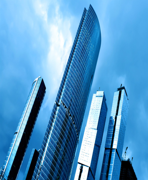 yüksek cam gökdelen inşa modern mavi - Fotoğraf, Görsel