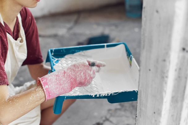 repair tools painting home interior renovation design - Foto, Bild