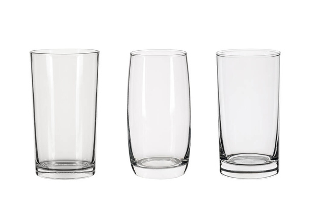Set üres üveg elszigetelt fehér alapon - Fotó, kép