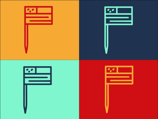 Šablona loga párátka, Jednoduchá plochá ikona párátka, Příznak, Symbol - Vektor, obrázek