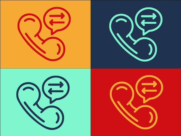 Логотип поддержки телефона, простая плоская икона обслуживания, телефон, бизнес - Вектор,изображение