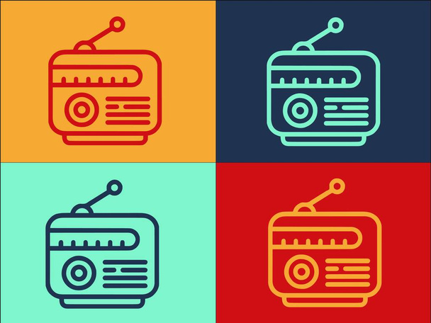 Radio Edistäminen Logo Malli, Yksinkertainen tasainen kuvake edistäminen, Vektori, Radio - Vektori, kuva