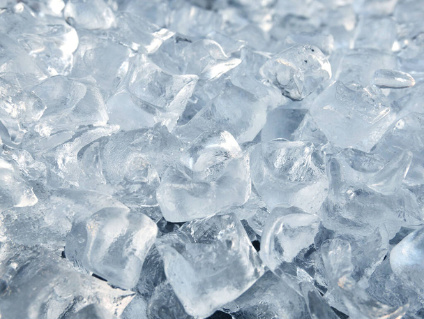 Winter ice cubes texture background - Foto, Imagen