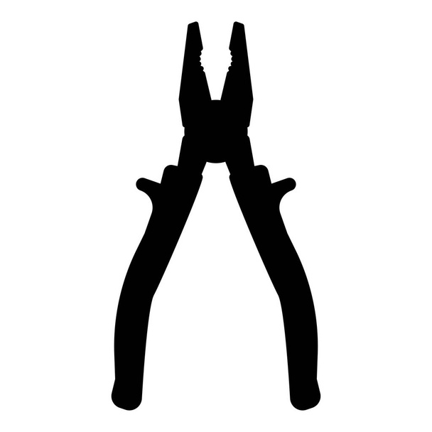 Pliers tool icon black color vector illustration flat style simple image - Vector, Image
