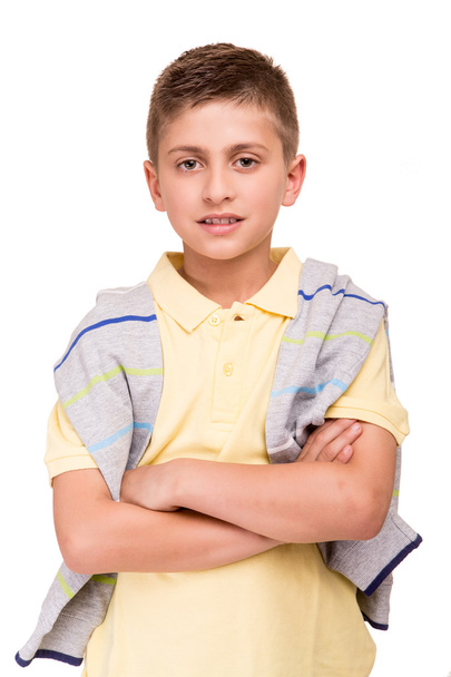 Boy posing over white - Φωτογραφία, εικόνα