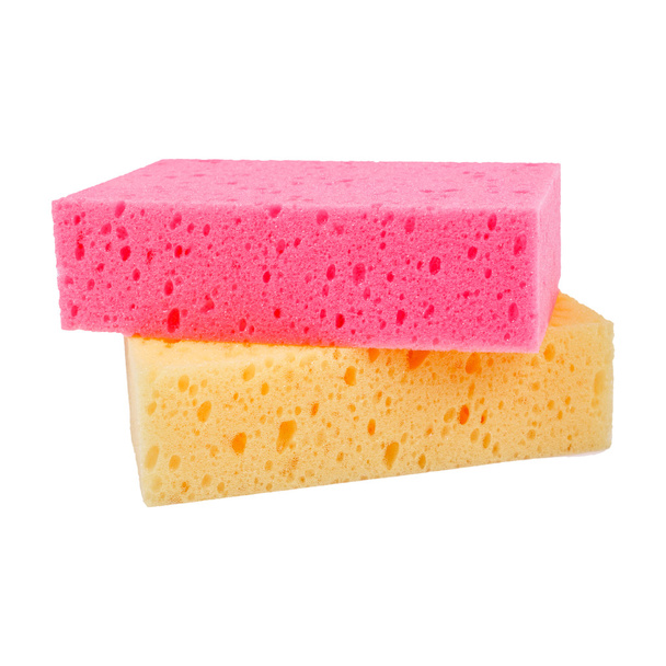 Sponge for washing dish on white background - Photo, Image