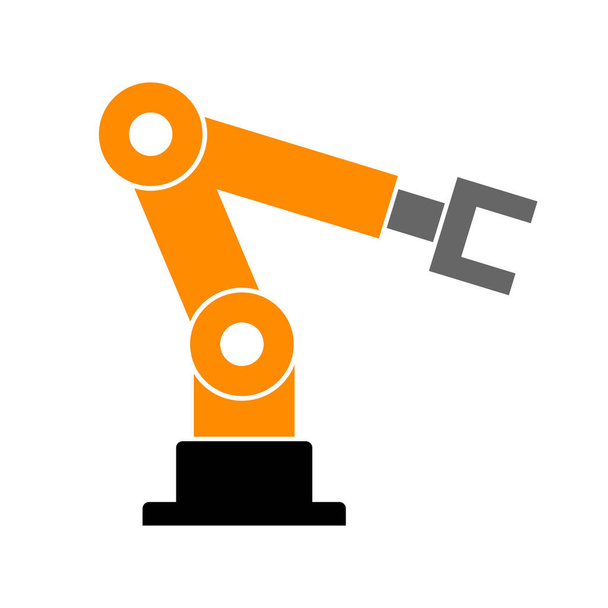 Промисловий робот, векторна іконка на білому тлі
 - Вектор, зображення