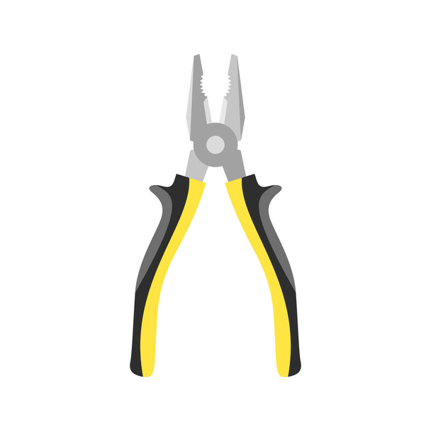 Pliers icon. Hand tool icon. Vector illustration. Color pliers icon on white background - Vector, Image