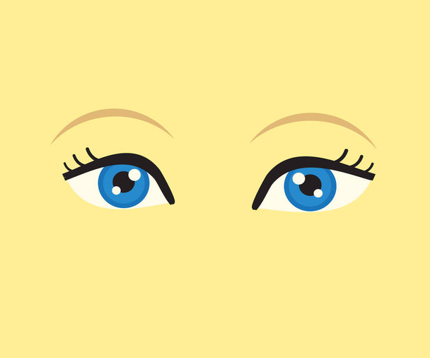 Beautiful eyes on an isolated background. Symbol. Vector illustration. - Vector, Image