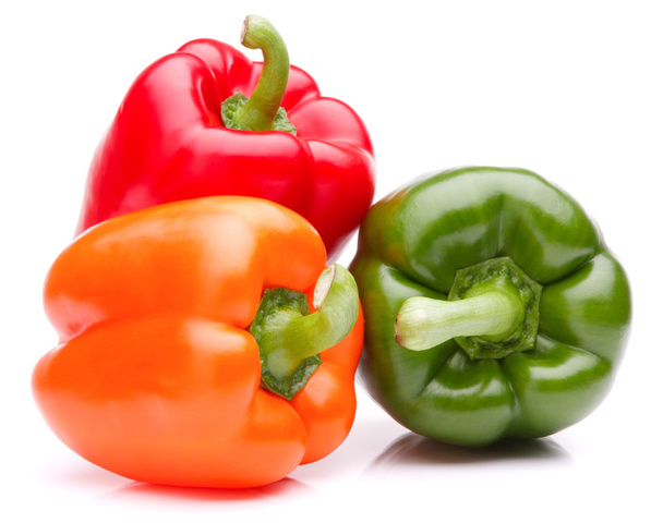 Sweet bell peppers  isolated on white background cutout - Foto, Bild