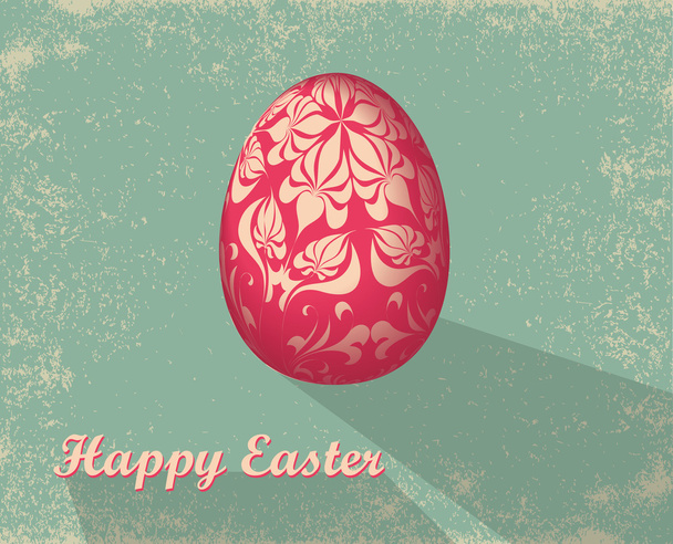 Easter card with egg. - Vetor, Imagem