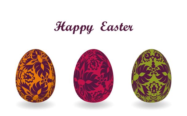 Easter card with eggs. - Вектор,изображение