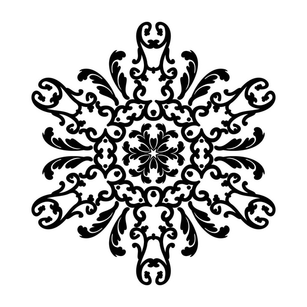 Damascus circular pattern. Arabesque  - Vector, Image