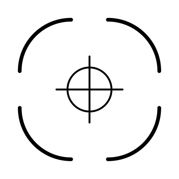 Fekete vonal ikon hatálya vagy kereszt alakú - Vektor, kép