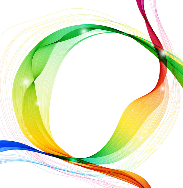 Абстрактный красочный фон с волной
 - Вектор,изображение