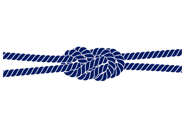 nudo de cuerda sobre fondo blanco - Vector, Imagen