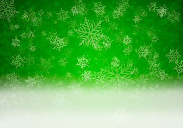 Χριστουγεννιάτικο φόντο με λευκές νιφάδες χιονιού. - Φωτογραφία, εικόνα