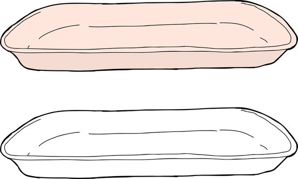 Bandejas individuales sobre blanco
 - Vector, Imagen