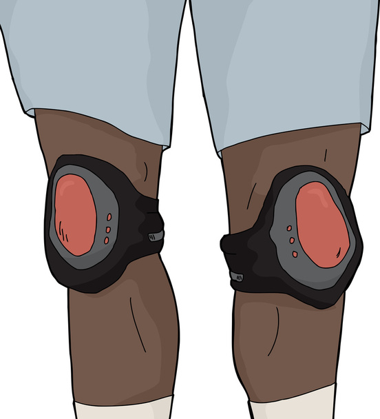 Ізольовані колінні прокладки на ногах
 - Вектор, зображення