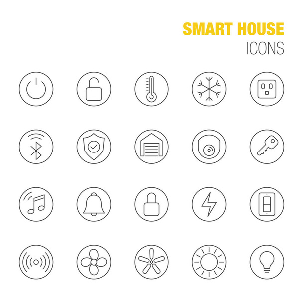 Simple Set of Smart House - Vector, Image