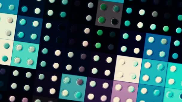 Vintage domino gaming achtergrond met draaiend oppervlak van tegels. Beweging. Ouderwets spel met veel blokken. - Video
