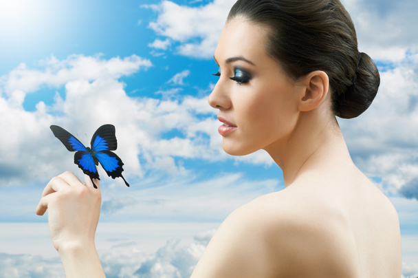 Butterfly woman - Foto, Imagem