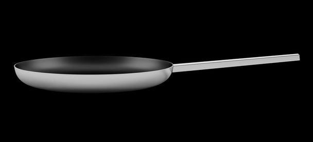 cooking pan isolated on black background - Photo, Image