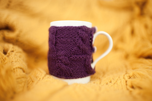 Knitted cup - Photo, Image