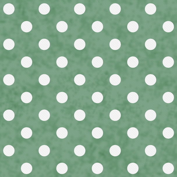 groene en witte grote polka dots patroon herhalen achtergrond - Foto, afbeelding