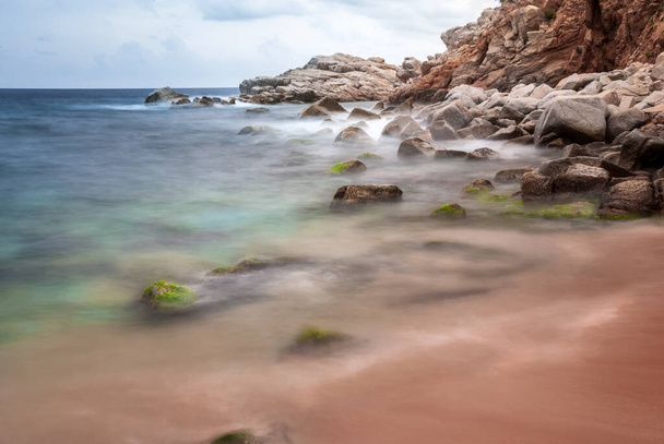 Tossa De Mar, Catalonia, Spain. Picturesque Costa Brava coast with beautiful beaches and clean turquoise water. - Foto, Imagem