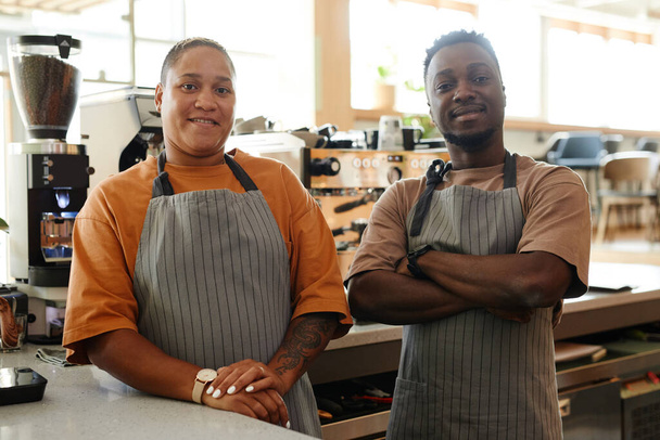 Modern Cafe Workers Portrait - Photo, Image
