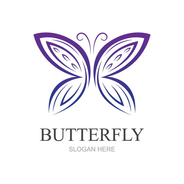 Szépség Pillangó vektor ikon design - Vektor, kép