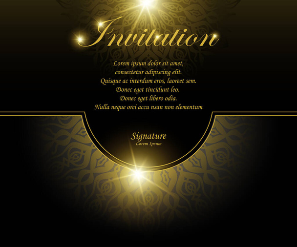 luxury mandala background invitation - Vector, Image
