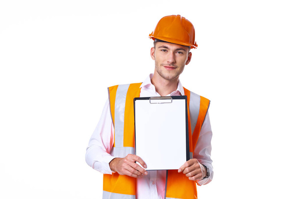 Engineer with documents working form of professionals - Zdjęcie, obraz