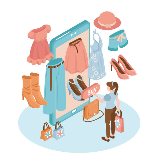 Online Shopping Concept - Vector, Image