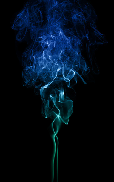 Color Smoke On Black - Valokuva, kuva