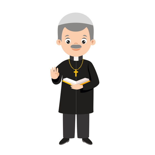 Zeichnung eines Priesters - Vektor, Bild