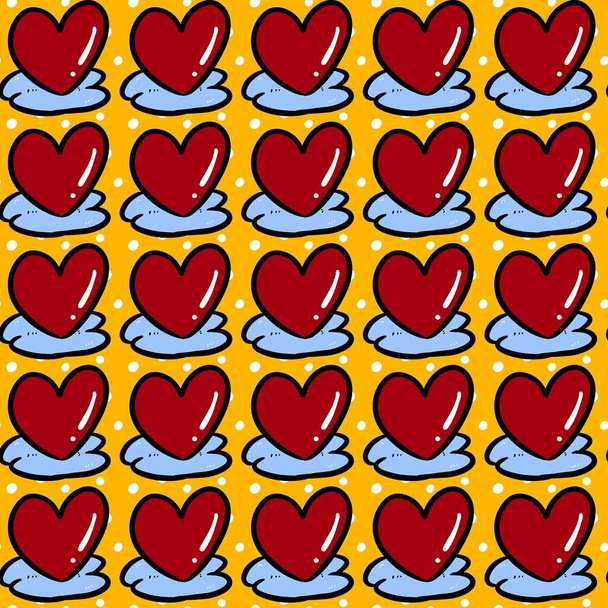 seamless pattern of heart shape background - Foto, afbeelding