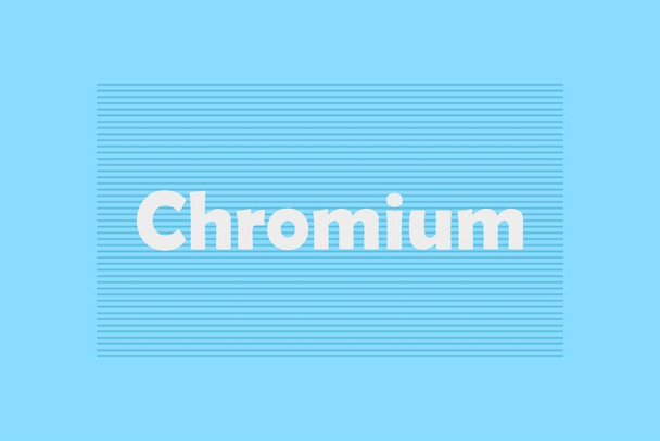 Chromium bold flat typography text vector illustration.Healthcare conceptual vector design - Vector, Image