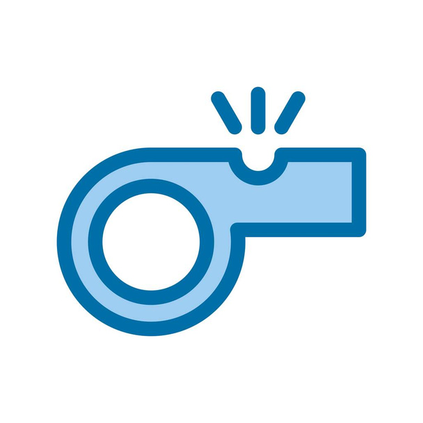 Píšťalka plněné modré vektorové ikony Desig - Vektor, obrázek
