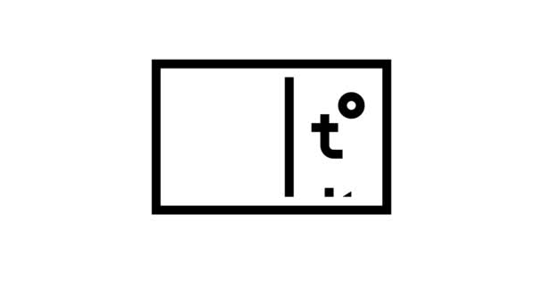 thermostat conditioning system line icon animation - Footage, Video