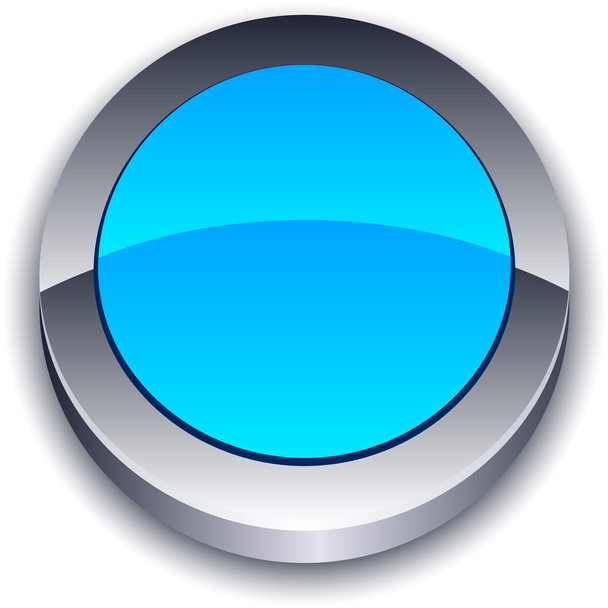 Glossy 3d button. - Vetor, Imagem