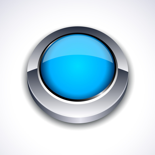 Glossy 3d button. - Vector, Image