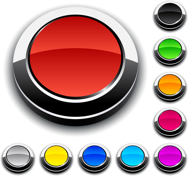 Round 3d buttons. - Вектор, зображення