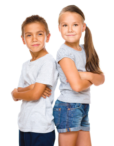 Portrait of girl and boy - Photo, image