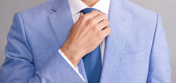 business success. businesslike suit and tie. mens wardrobe and style. - Photo, Image