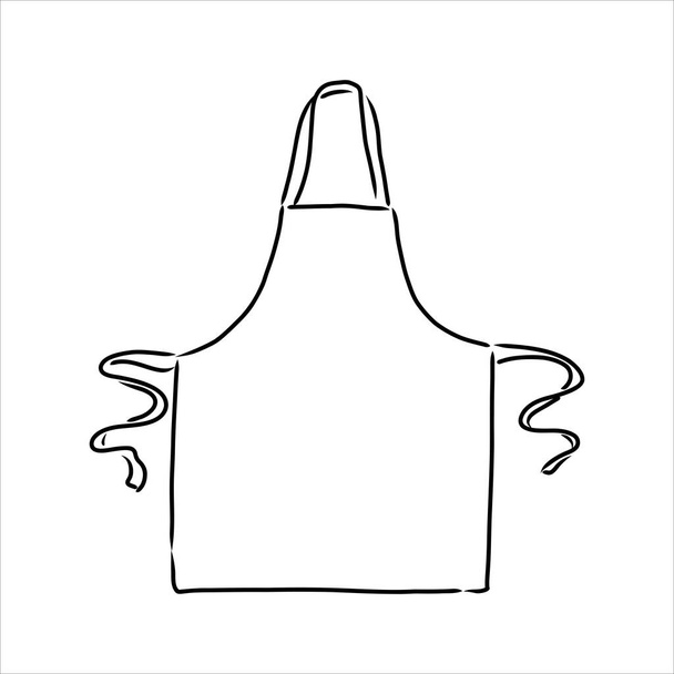 ποδιά σκίτσο. διανυσματική απεικόνιση απομονωμένη κουζίνα - Διάνυσμα, εικόνα