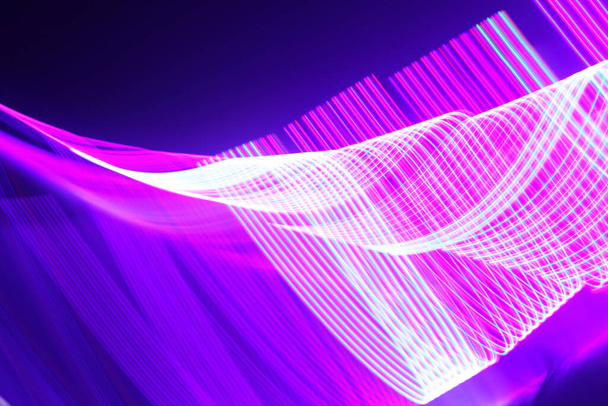 An incredible light purple fiber layer with unique elements of digital design - Φωτογραφία, εικόνα
