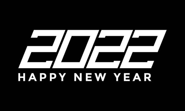 mektup 2022 mutlu yeni yıl modern kare tasarımı - Vektör, Görsel