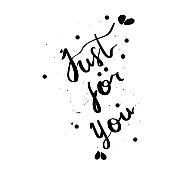 Just for you typography design vector template - Wektor, obraz